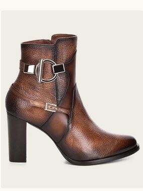 Cuadra Franco Deer Leather Honey Brown Ankle Booties Size 9
